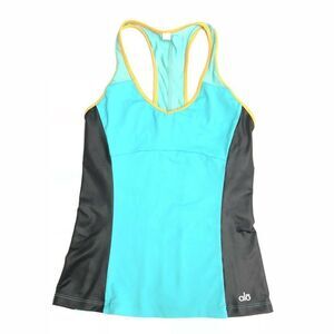 Alo Yoga Racerback Tank Built-In-Bra V-Neck EUC